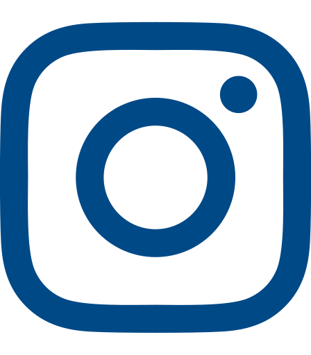 Instagram log using George Brown College's brand colour of blue