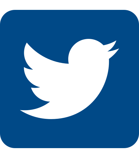 Twitter logo created by George Brown College using our brand colour of blue