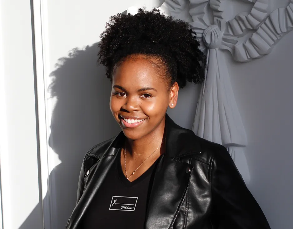 Graphic design graduate Dymika Harte