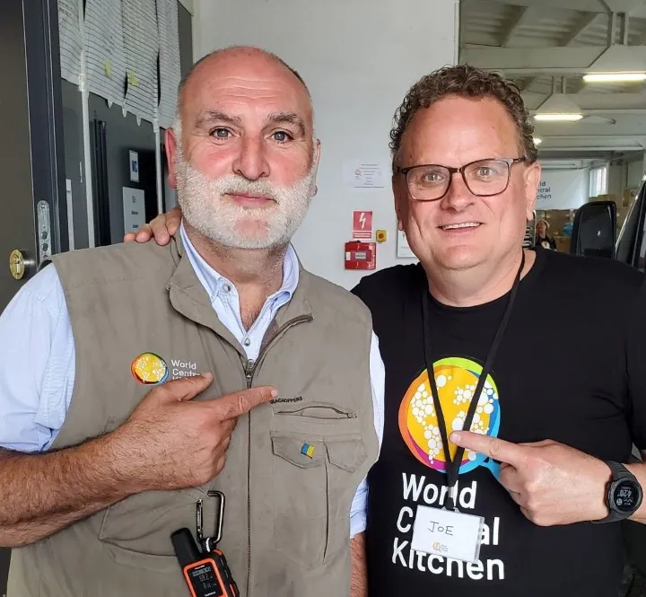 GBC grad Joe Sarnovsky with WCK founder Jose Andres
