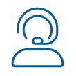 Icon of a person wearing a headset.