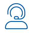 Icon of a person wearing a headset.