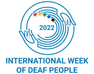 International Week of Deaf People logo 