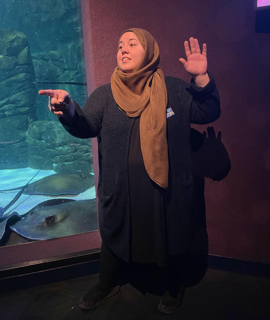 ASL student Maryam Alwan at Ripley's Aquarium