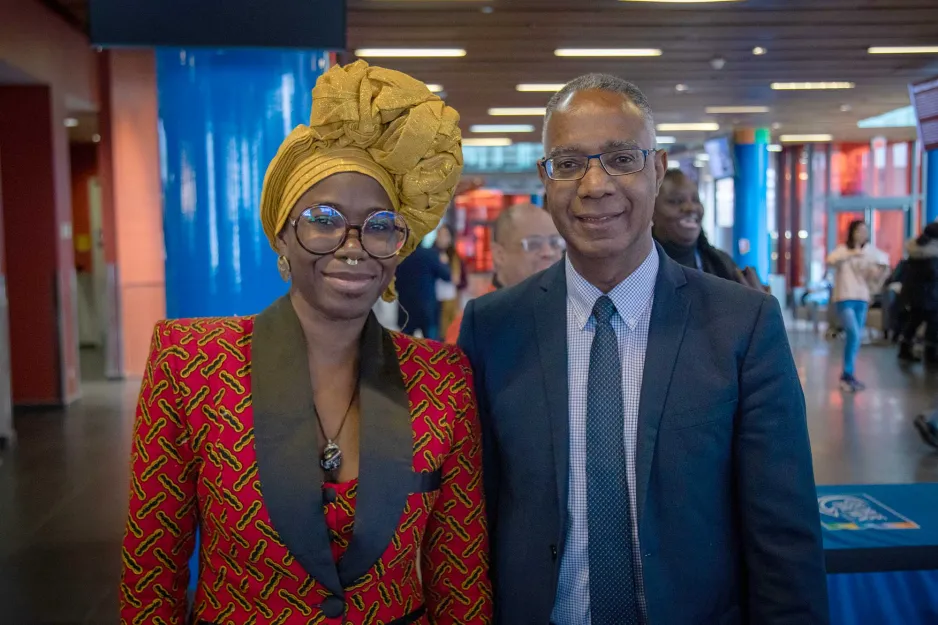 d'bi young anitafrika with Dr Gervan Fearon