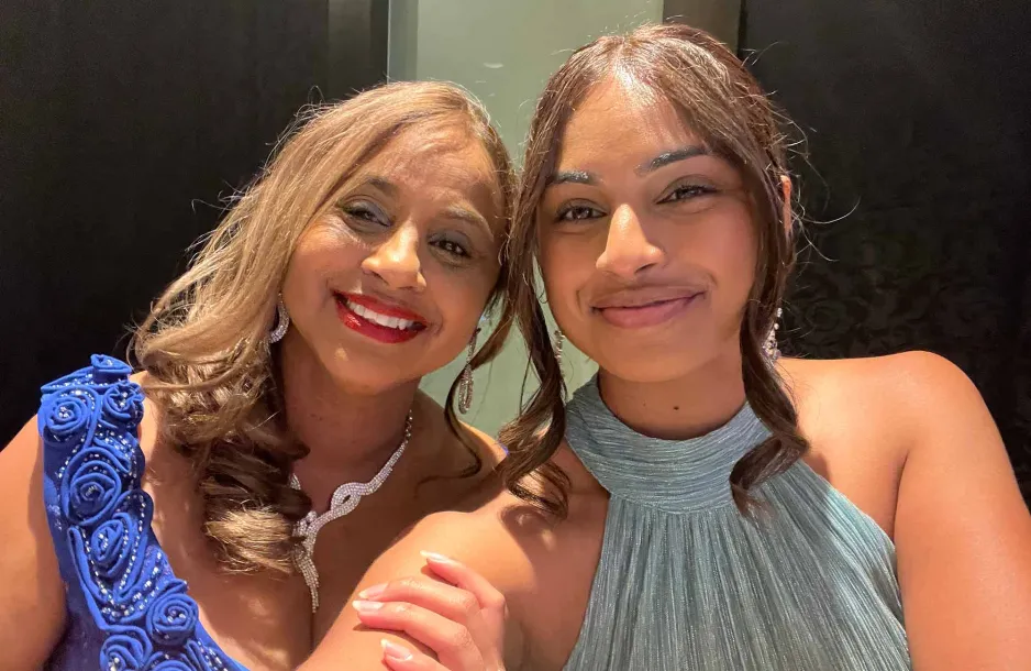 Munisha Basiram with her mom