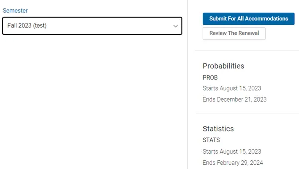 submit for all accommodations screen