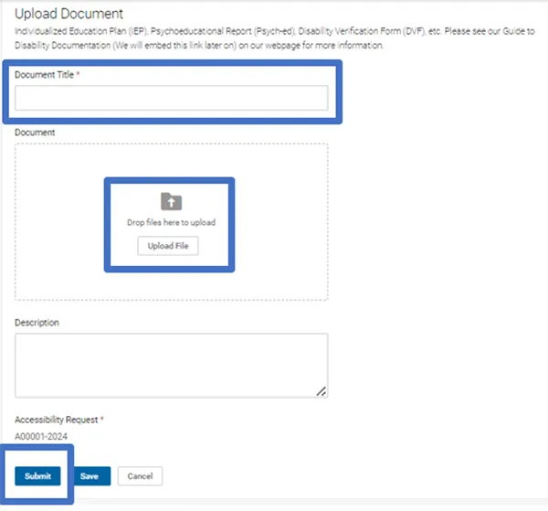 upload documents screen