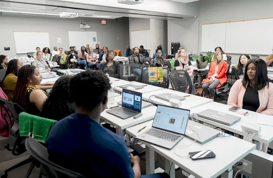Participants at the Ubuntu in Practice Career Corner session