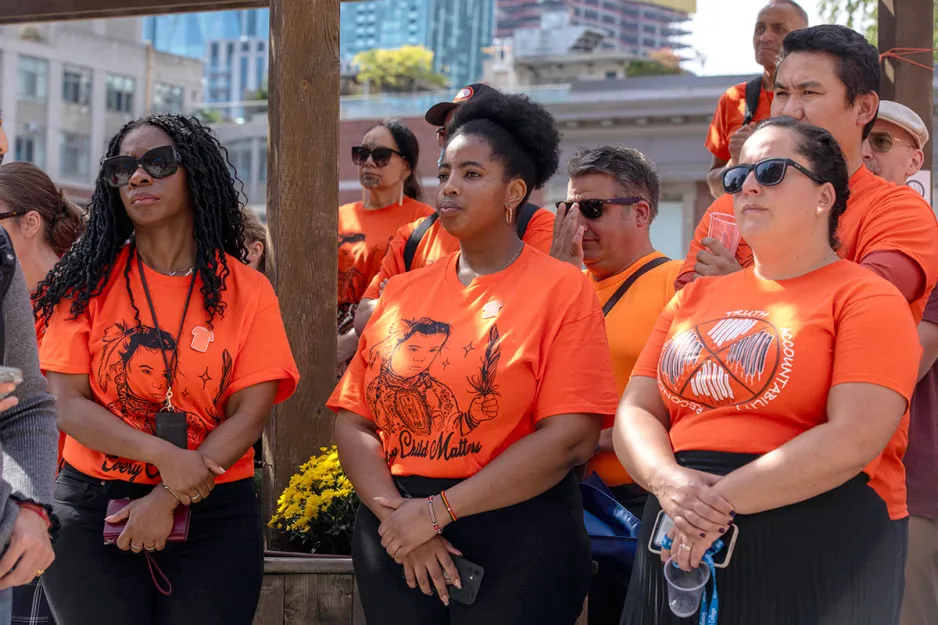 Employees at Orange Shirt Day event, 2024