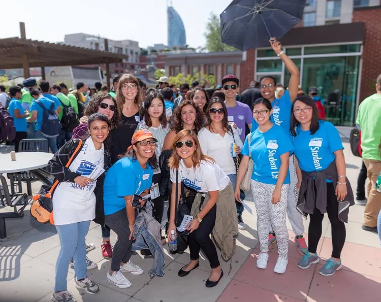 International students at orientation events