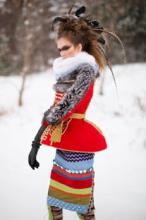 Model 3 wearing fashion from Remix competition.