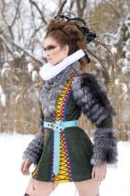 Model 1 wearing fashion from Remix competition.