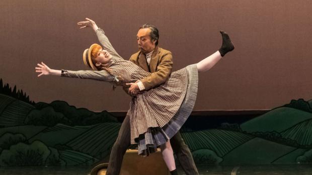Dancers Hannah Mae Cruddas and Hiroto Saito perform the roles of Anne Shirley and Matthew Cuthbert.