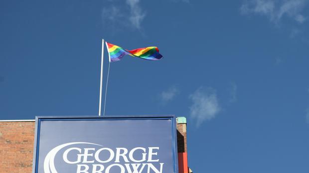George Brown College Pride flag