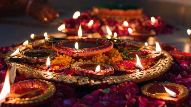 Candles - Diwali, stock image