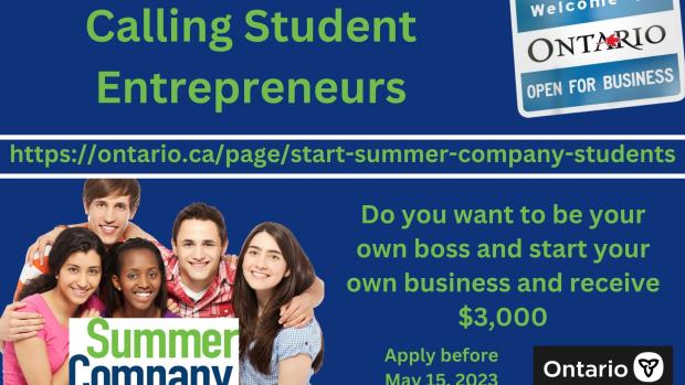 Image to promote Ontario Student Summer Company Program