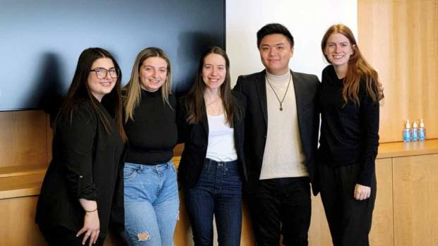 5 students on the GBC's 2023 HRPA Student Case Competition team