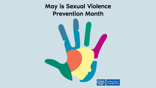 Text reads: May is Sexual Violence Prevention Month