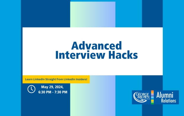 Advanced Interview Hacks May 29th 2024 from 6:30 to 7:30 PM