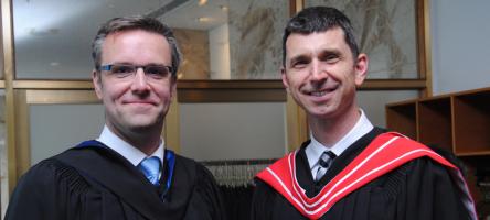 Rick Huijbregts Building Automation PAC Chair and Robert Luke VP of Research at 2014 convocation