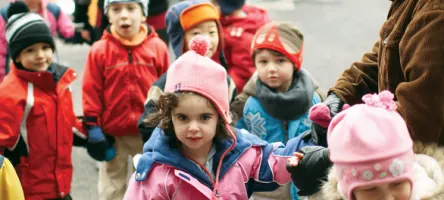 Children playing in a schoolyard
