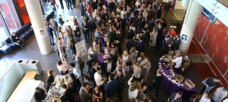 Overhead shot of 5 to Watch attendees