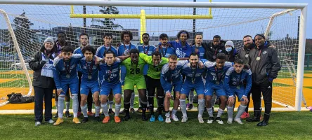 2021 men's soccer team, OCAA silver medal photo