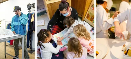 Fashion student, early childhood education student and culinary student