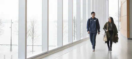Two students at Waterfront Campus