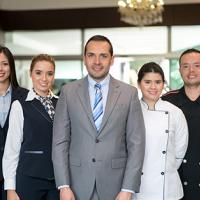 A group of hotel service staff